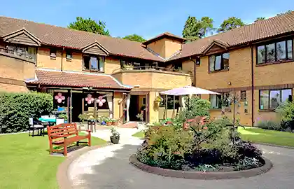 Exterior view of Cedar Lodge care home in Frimley Green, Camberley