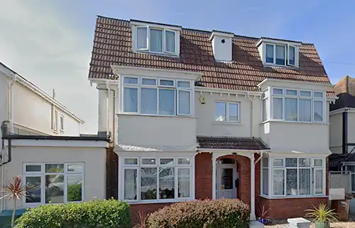 Exterior view of Albany House care home in Bognor Regis