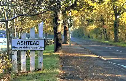 View approaching Ashtead, Surrey