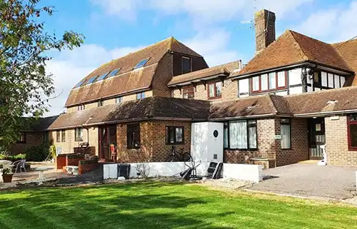Exterior view of Chalcraft Hall care home in Bognor Regis