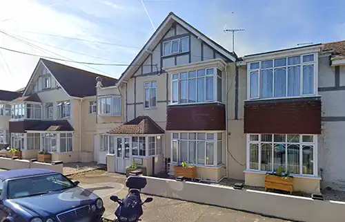 Exterior view of Cherington care home in Bognor Regis