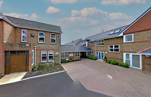 Exterior view of Claremont Lodge care home in Chichester