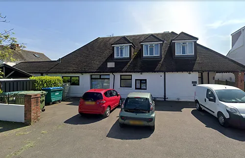 Exterior view of Elreg House care home in Shoreham-by-Sea