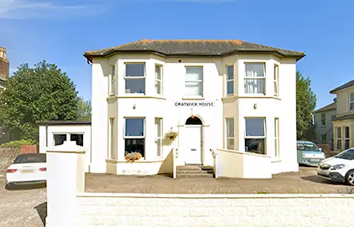 Exterior view of Gratwick House care home in Littlehampton