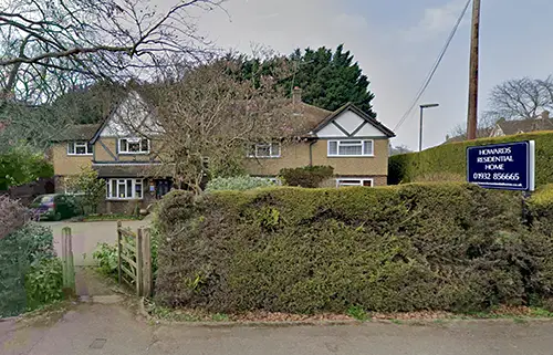 Exterior view of Howards care home in Addlestone