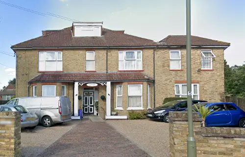 Exterior view of The Grange care home in Addlestone