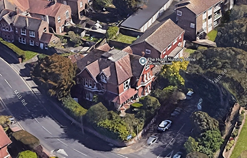 Exterior view of The Hurst Nursing Home in Worthing