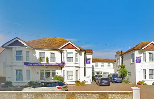 Exterior view of The New Grange care home in Worthing
