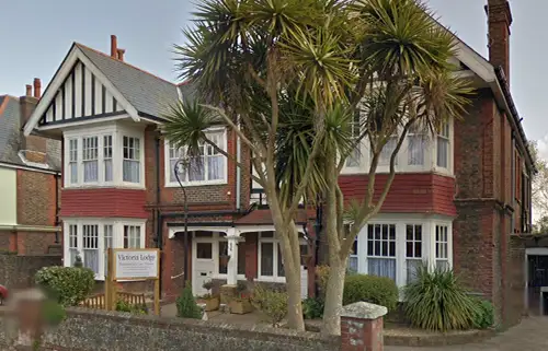Exterior view of Victoria Lodge care home in Worthing